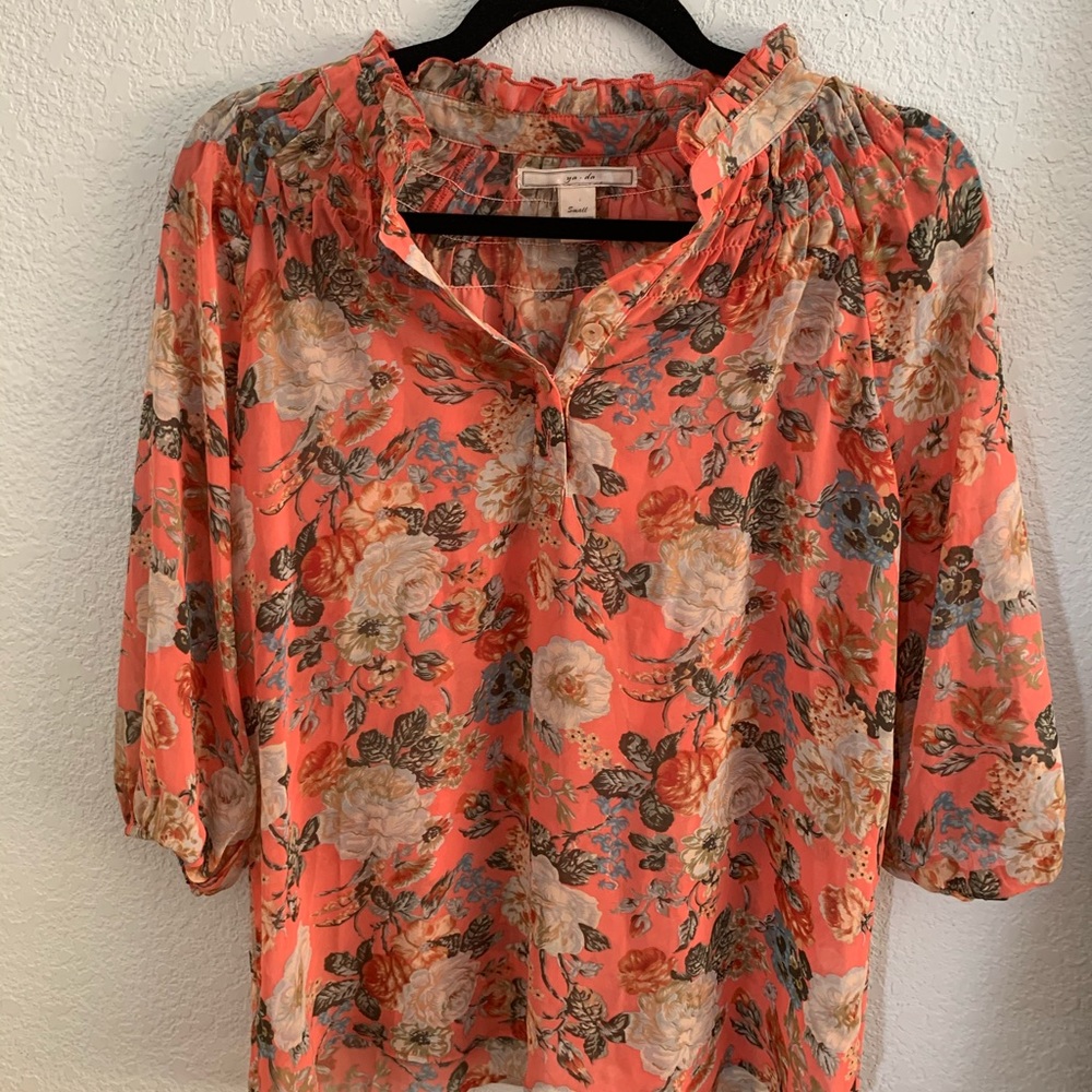 Ya-Da Boutique Flower Blouse